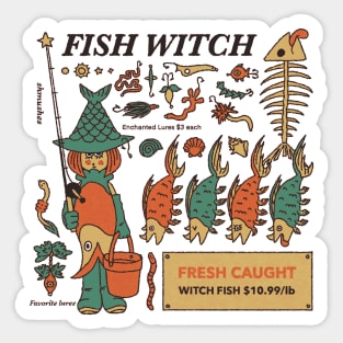 Fish Witch Sticker